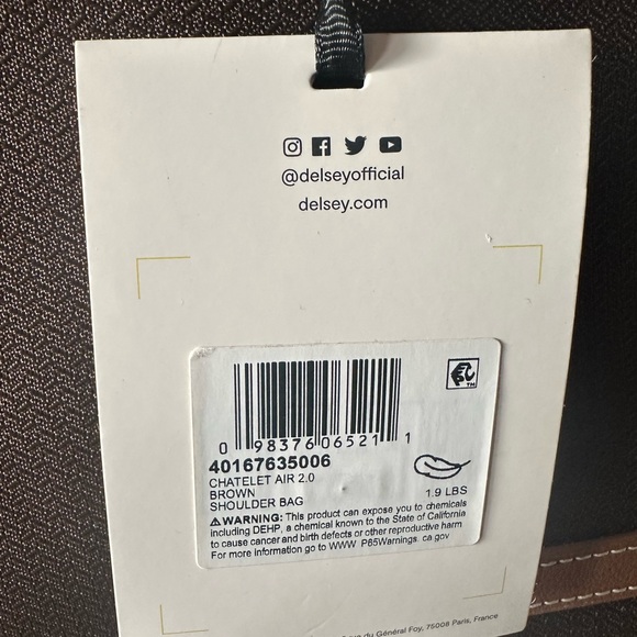 Delsey Paris NWT Chatelet 2.0 Shoulder Bag $170 MSRP - Picture 8 of 12